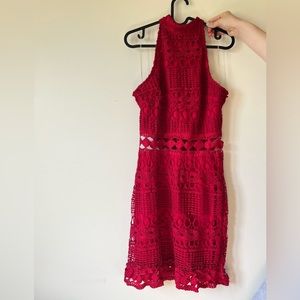 Red lace dress Size 6